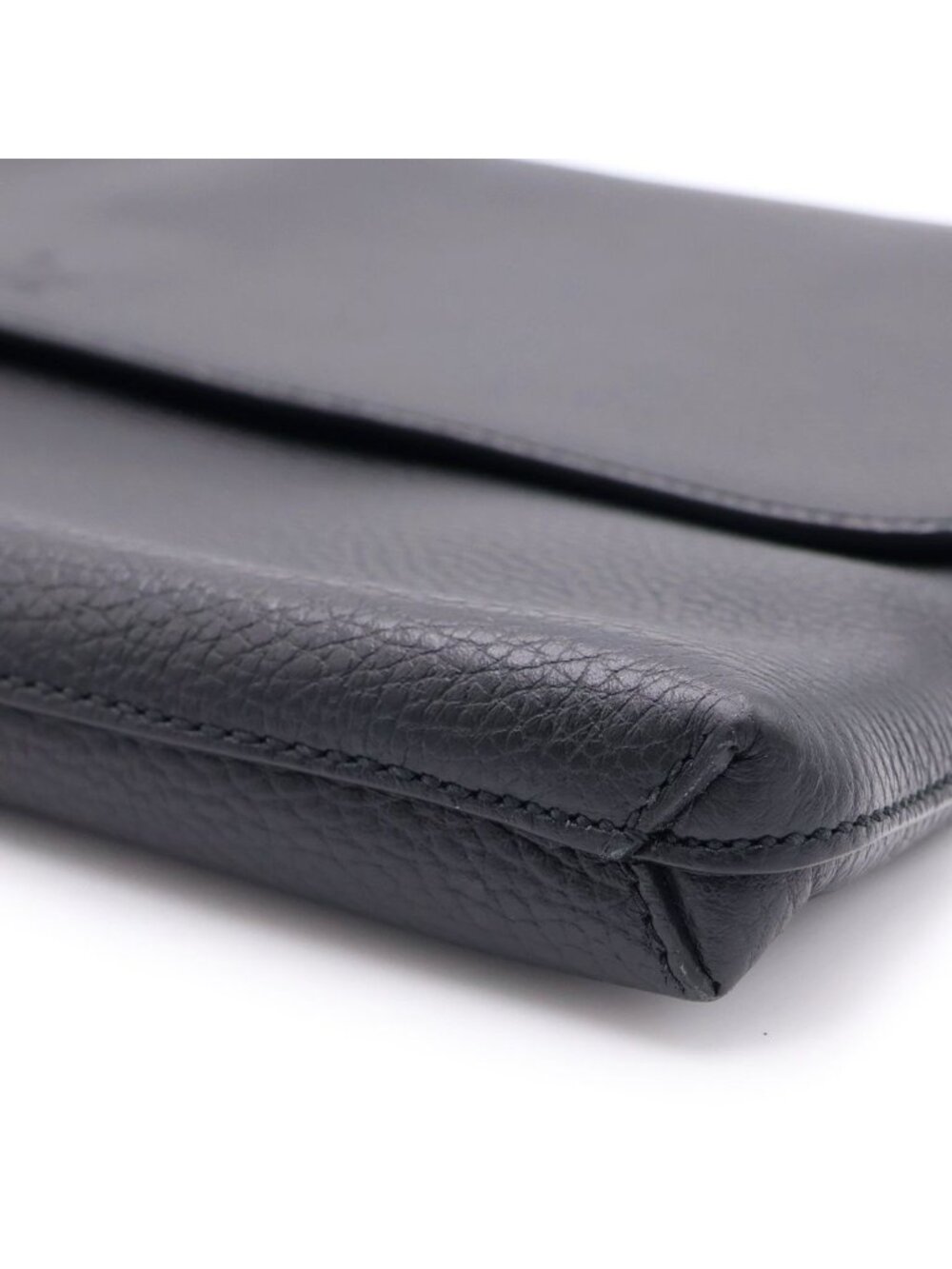 Gucci Diamante Clutch Leather Handbag Black - Picture 5 of 6